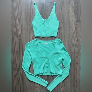 Garage Tank and Cardigan Set